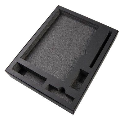 Коробка "Tower", сливбокс, размер 20*29*4.5 см, картон черный,300 гр. ложемент изолон