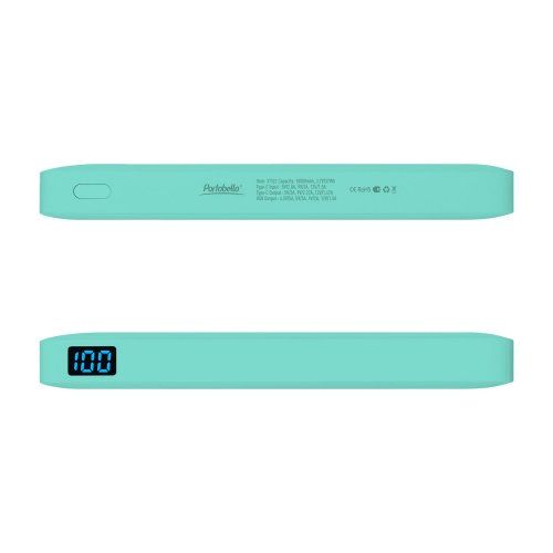 Внешний аккумулятор с подсветкой Анкор Плюс PD (Ancor PD Plus) 10000 mAh, бирюзовый