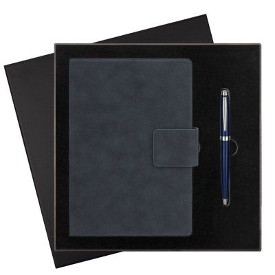 Подарочный набор Portobello/Ritz синий (Ежедневник недат А5, Ручка)