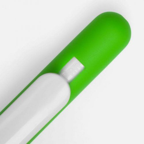 Ручка шариковая Swiper Soft Touch, зеленая с белым