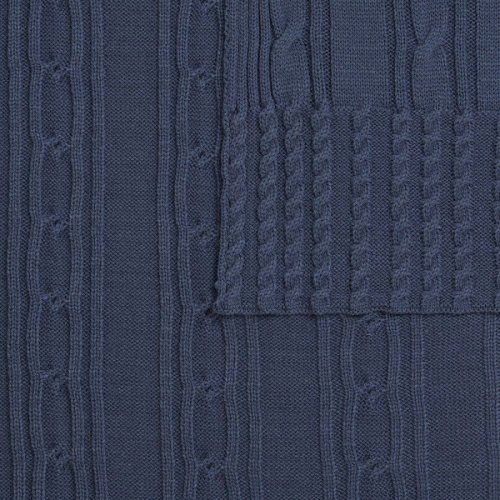 Плед Remitti, серо-синий (сланец)