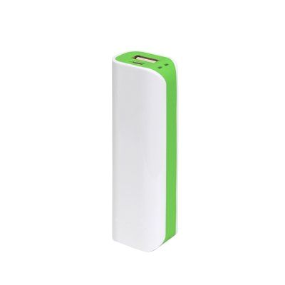 Внешний аккумулятор, Aster PB, 2000 mAh, белый/зеленый, подарочная упаковка с блистером