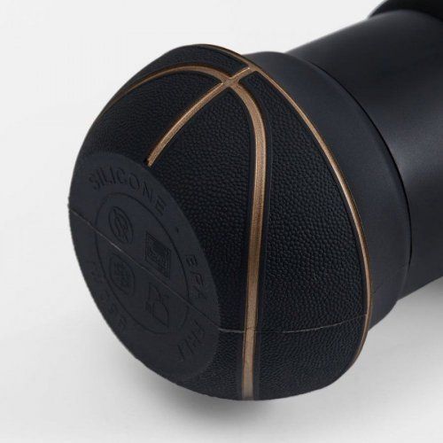 Складная бутылка для воды Basketball Flex, черная