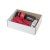 Подарочный набор Portobello красный в большой универсальной подарочной коробке (Спортбутылка, Ежедневник недат А5, Power bank, Ручка, Флешка)