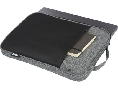 Двухцветный чехол для ноутбука 14 Reclaim объемом 2,5 л, изготовленный из переработанных материалов по стандарту GRS, серый яркий