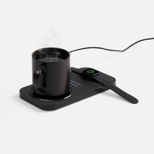 Беспроводное зарядное устройство с подогревом кружки Hot Task, черное