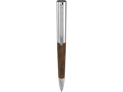 Ручка шариковая TITAN WOOD, синий, 1 мм, коричневый/серебристый