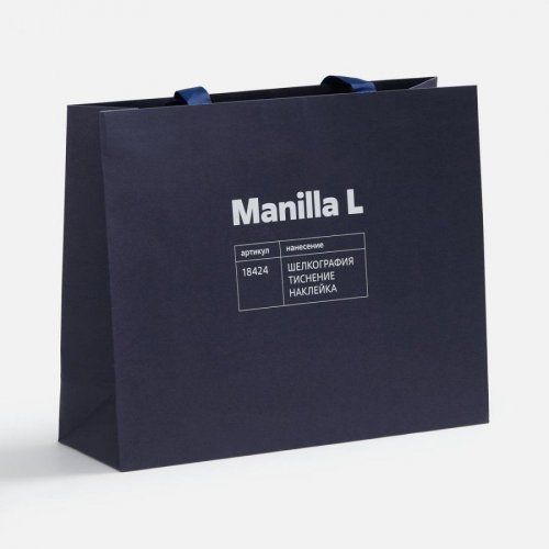 Пакет бумажный Manilla M, синий