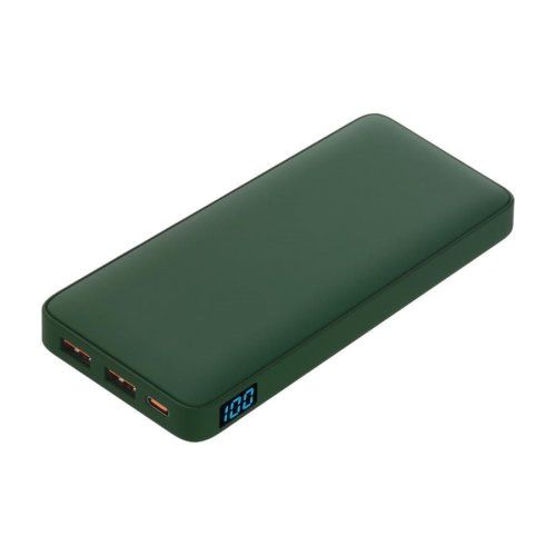 Внешний аккумулятор с подсветкой Анкор Плюс PD (Ancor PD Plus) 10000 mAh, зеленый