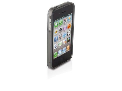 Чехол для Iphone 4/4S Скин, черный прозрачный