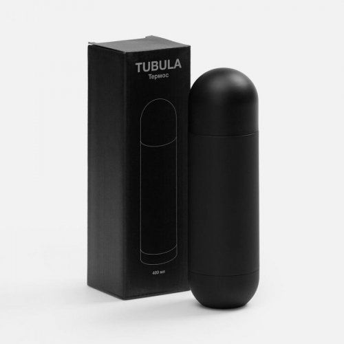Термос Tubula Soft Touch, черный