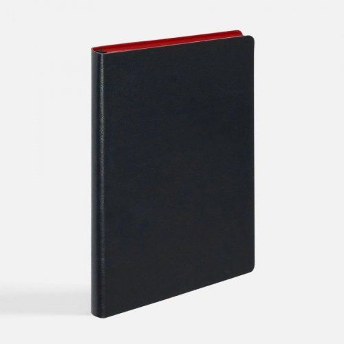 Ежедневник Doppio, недатированный, черный с красным