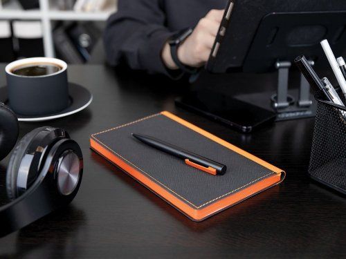 Ручка шариковая Inkolor, черная с зеленым