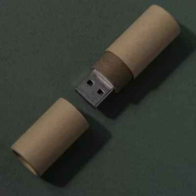 USB flash-карта TUBE (16Гб), натуральная, 6,0х1,7х1,7 см, картон