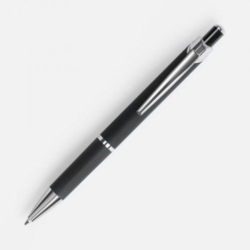 Ручка шариковая Chromos Soft Touch, черная