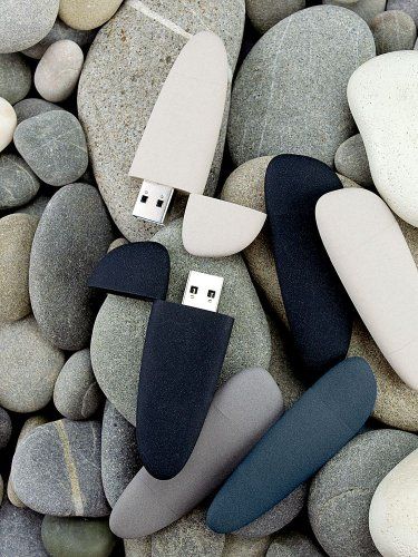 Флешка Pebble Type-C, USB 3.0, серая, 32 Гб