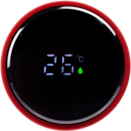 Смарт-бутылка с заменяемой батарейкой Long Therm Soft Touch, красная, без пакета