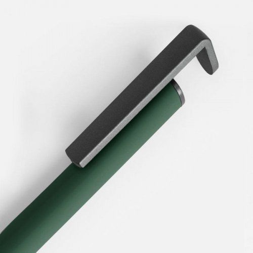 Ручка шариковая Standic Soft Touch с подставкой для телефона, зеленая