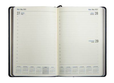 Ежедневник датированный на 2022 год Softie, А5, оранжевый, кремовый блок, оранжевый обрез