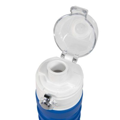 Бутылка для воды складная с карабином SPRING, 550/250 мл, силикон