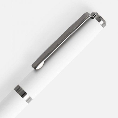 Ручка шариковая Inkish Gunmetal в футляре, белая