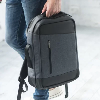 Рюкзак "Hemming", темно-серый/черный, 45х33х14 см, осн. ткань:100% полиэстер, подкладка: 100% п-тр