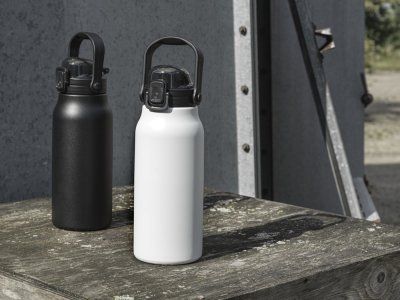Медная бутылка Giganto из переработанной нержавеющей стали объемом 1600 мл с вакуумной изоляцией - Белый