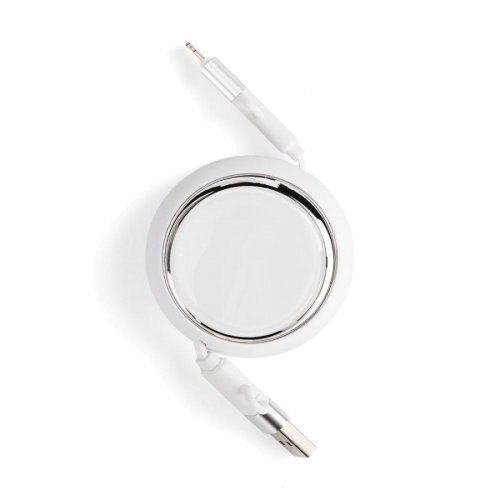 Складной кабель с переходниками pocketCoil, белый