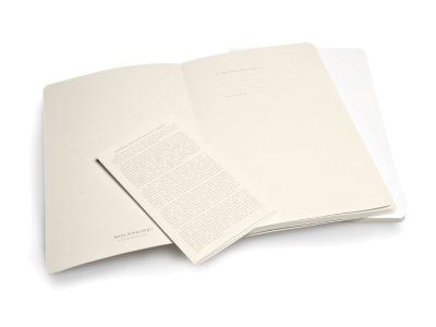 Записная книжка Moleskine Volant (нелинованная, 2 шт.), Large (13х21см), белый