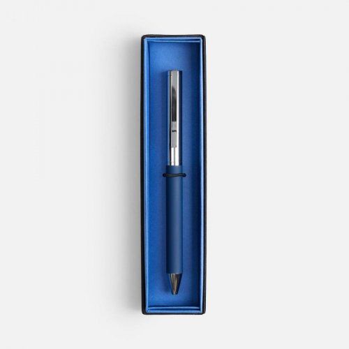 Ручка шариковая Eyeshot Soft Touch в футляре, темно-синяя