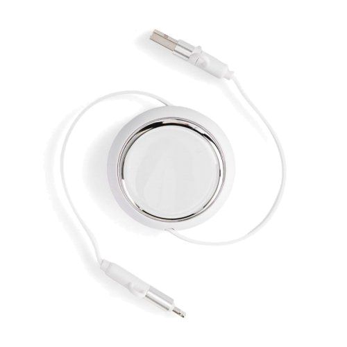 Складной кабель с переходниками pocketCoil, белый