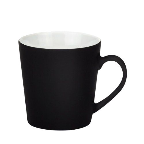 Керамическая кружка Sole, 350 ml, soft-touch, черная