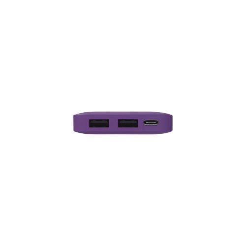 Внешний аккумулятор с подсветкой Анкор (Ancor) 5000 mAh, фиолетовый