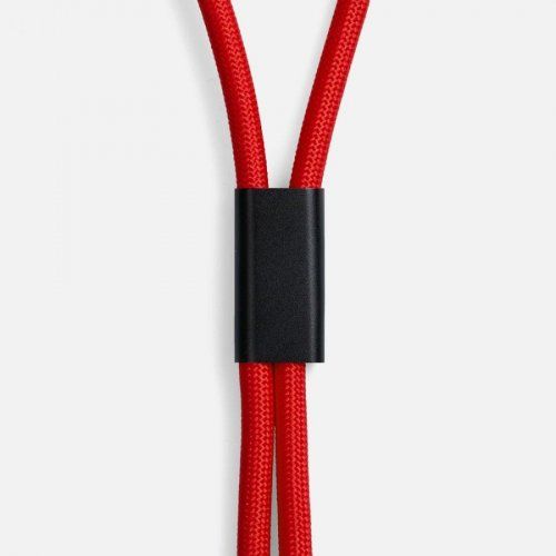 Кабель-ланьярд energyFlex Power Delivery 60 Вт, красный