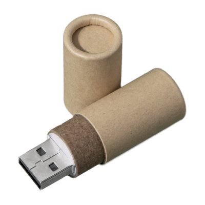 USB flash-карта TUBE (16Гб), натуральная, 6,0х1,7х1,7 см, картон