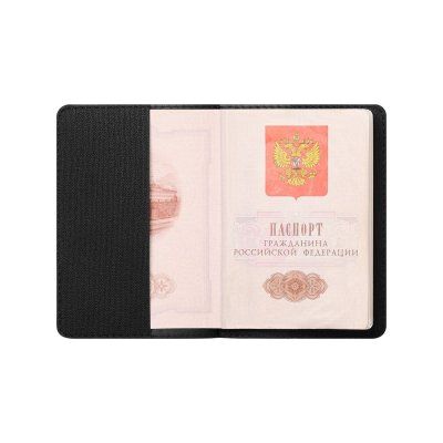 Обложка на паспорт Tweed, черная