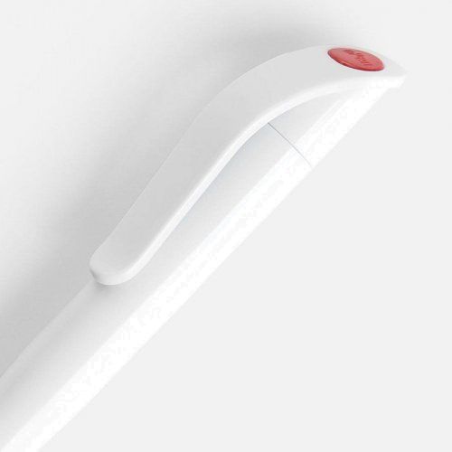 Ручка шариковая Grip, белая с красным