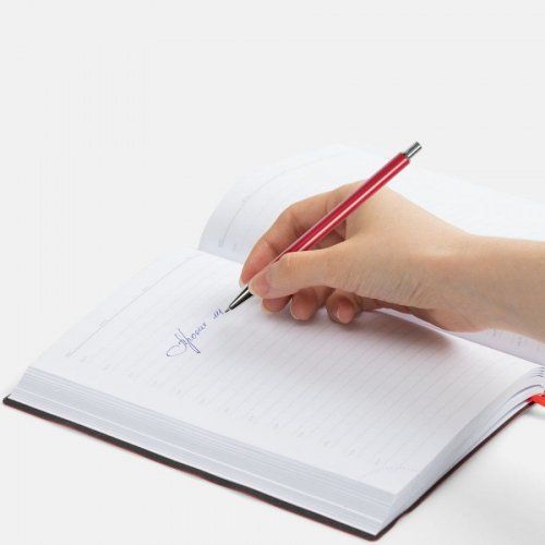Ручка шариковая Slim Beam, красная