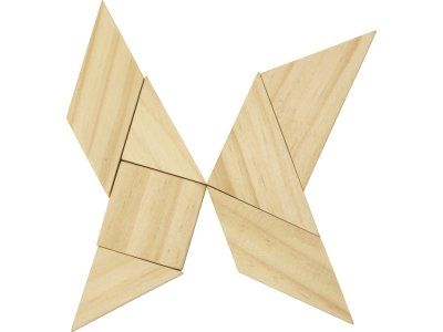 Деревянная головоломка в коробке Tangram