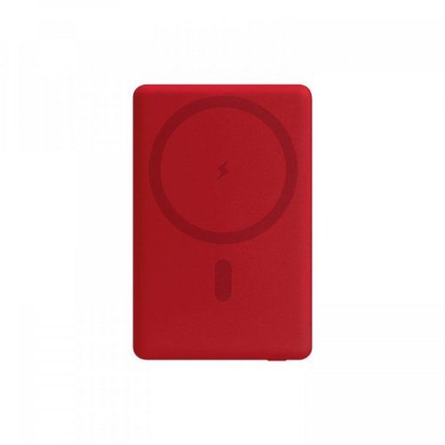 Внешний аккумулятор Атлантис (Atlantis) PD 5000mAh с функцией беспроводной зарядки 15W, красный