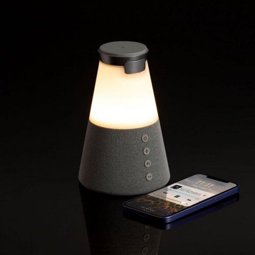 Bluetooth-колонка с беспроводной зарядкой и подсветкой Cone Sonance, серая