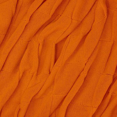 Плед Cella вязаный, оранжевый (без подарочной коробки)