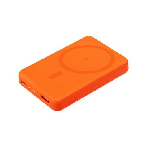 Внешний аккумулятор Ларго PD (Largo PD) 5000mAh с функцией беспроводной зарядки 15W, оранжевый