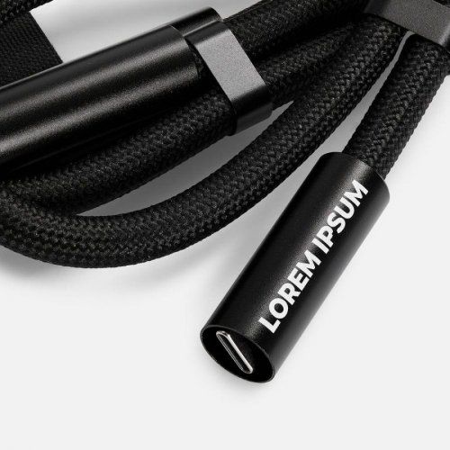 Кабель-ланьярд energyFlex Power Delivery 60 Вт, черный