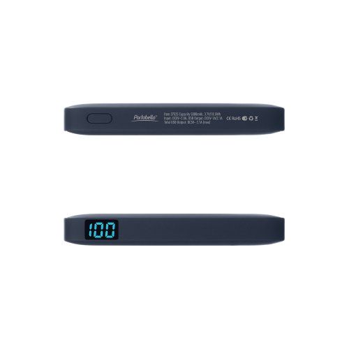 Внешний аккумулятор с подсветкой Анкор (Ancor) 5000 mAh, синий