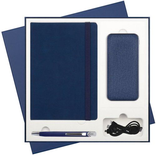 Подарочный набор Latte Soft Touch BtoBook/Pyramid Neo/Tweed (Ежедневник недат А5, Ручка, Power Bank)