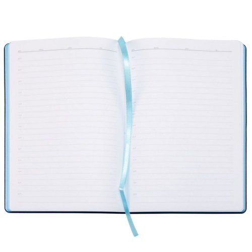 Ежедневник Bookmark, недатированный, черный с голубым
