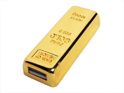 USB-флешка на 4 Гб в виде слитка золота, золотой