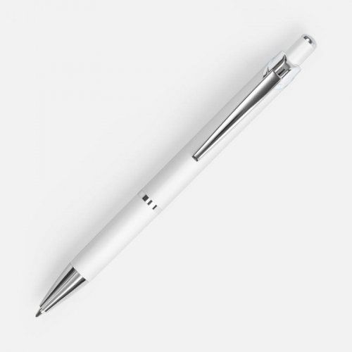 Ручка шариковая Chromos Soft Touch, белая