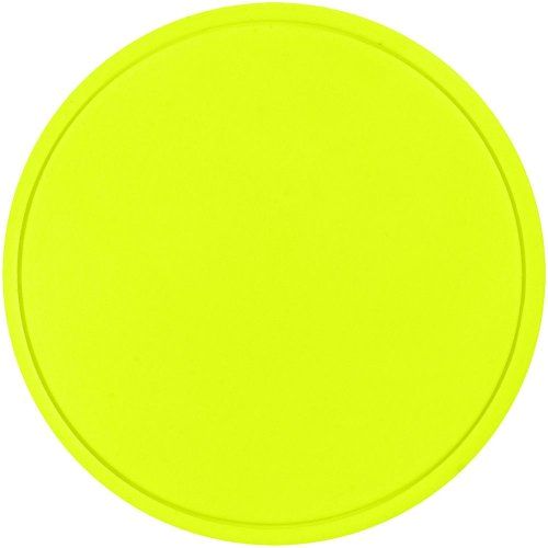 Лейбл из ПВХ Dzeta Round, L, желтый неон